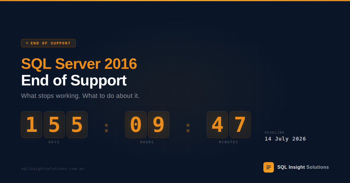 Sql Now Currently SQL Server 2016 End of Life: What Stops Working, What Breaks, and What ...